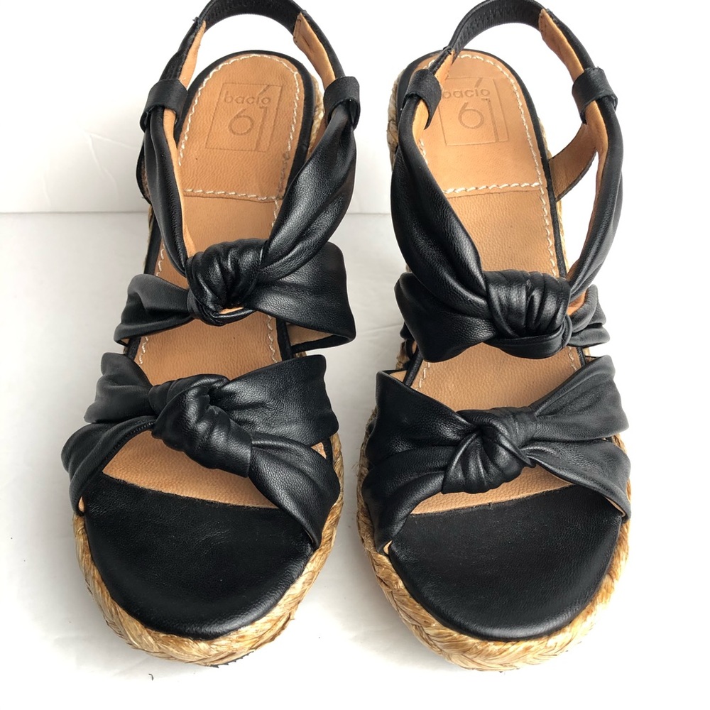 Bacio 61 leather platform wedges - Picture 2 of 9